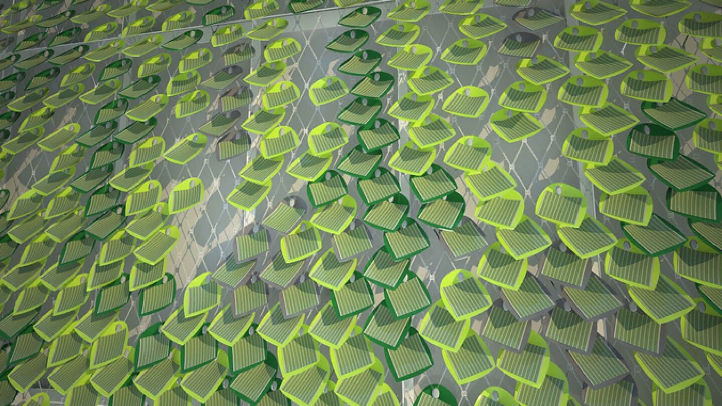 Una muestra de la hiedra fotovoltaica