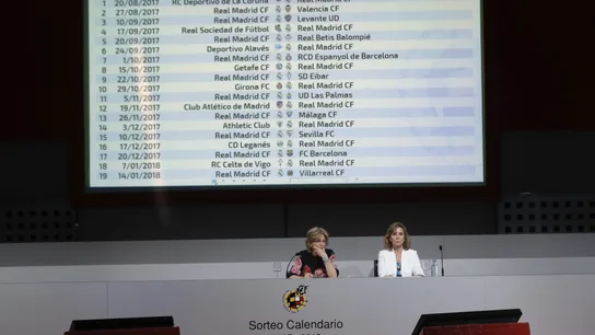 Imagen del sorteo de LaLiga en el Salón Luis Aragonés Imagen del sorteo de LaLiga en el Salón Luis Aragonés
