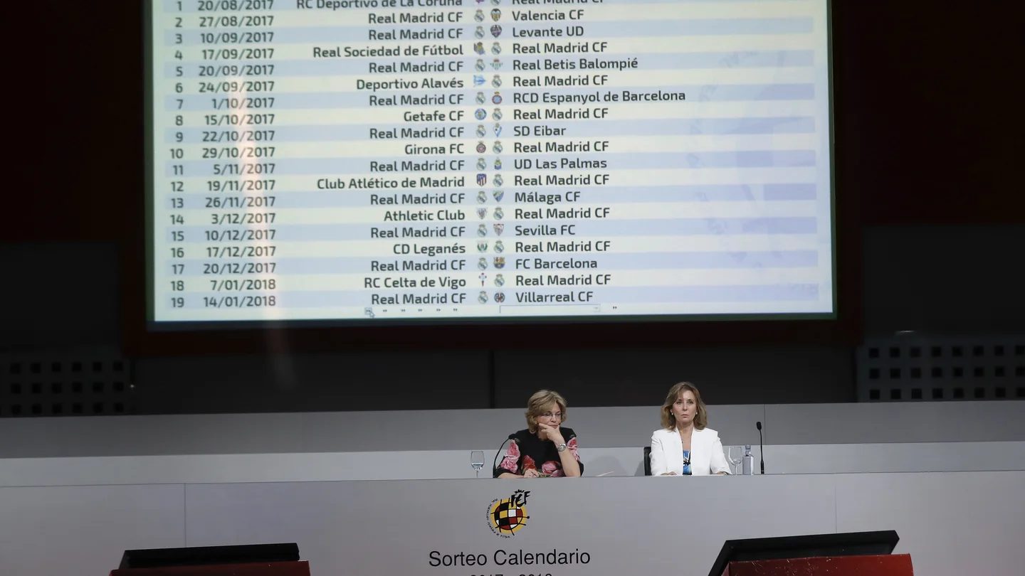 Imagen del sorteo de LaLiga en el Salón Luis Aragonés Imagen del sorteo de LaLiga en el Salón Luis Aragonés