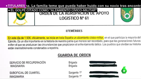 Piden el cese de un coronel de Valladolid por conmemorar como "cívico militar" el golpe de Estado del 36 Piden el cese de un coronel de Valladolid por conmemorar como "cívico militar" el golpe de Estado del 36