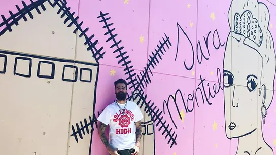 El pintor toledano junto al homenaje a Sara Montiel en Hollywood El pintor toledano junto al homenaje a Sara Montiel en Hollywood