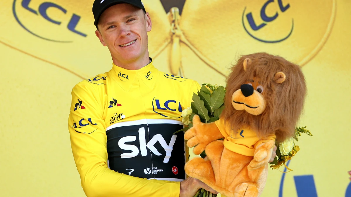 Chris Froome, con el maillot amarillo Chris Froome, con el maillot amarillo