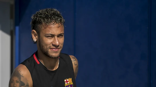 Neymar, en un entrenamiento Neymar, en un entrenamiento