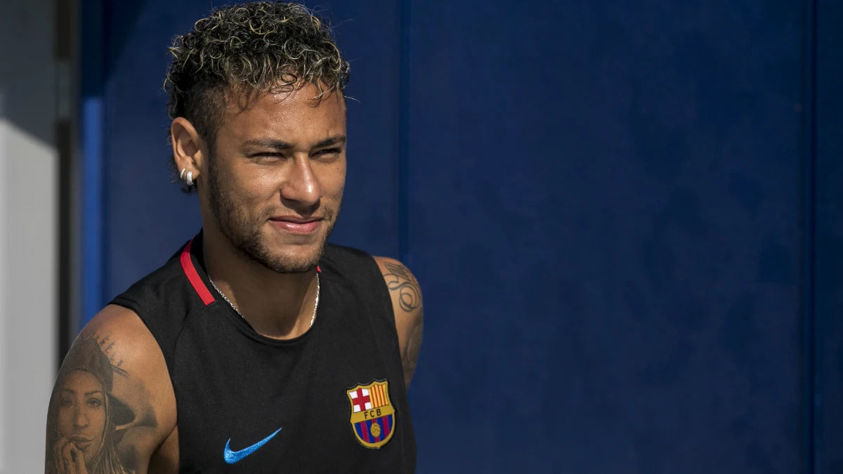 Neymar, en un entrenamiento