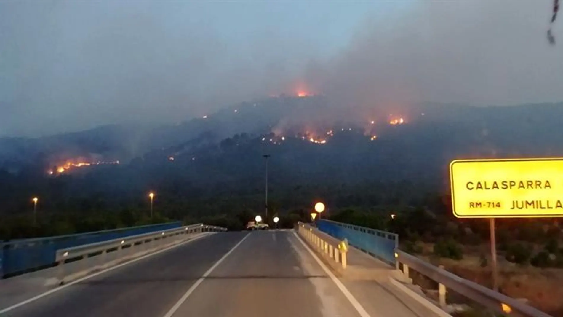 Incendio en la localidad murciana de Calasparra