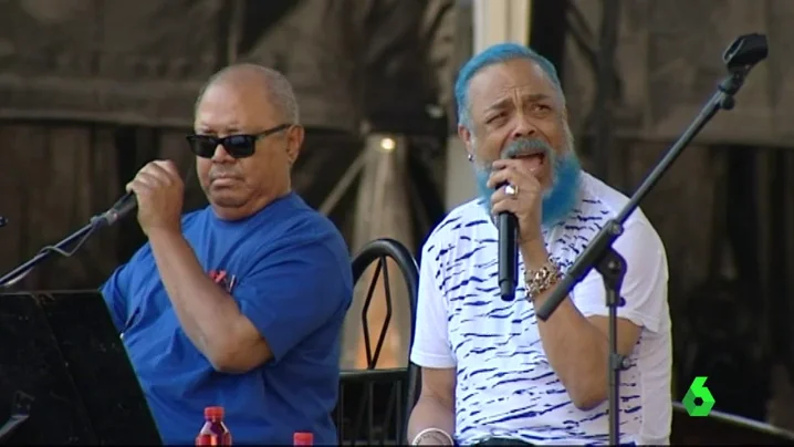 Pablo Milanés y Pancho Céspedes ensayando para su actuación en Starlite