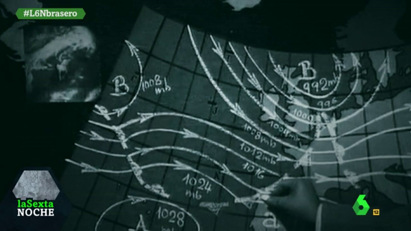 Antiguo mapa del tiempo en la televisi&oacute;n