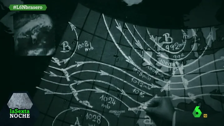 Antiguo mapa del tiempo en la televisión