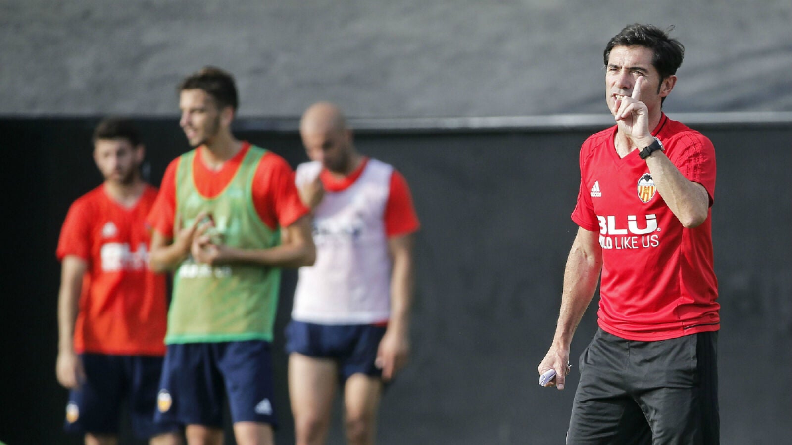 Marcelino, en un entrenamiento