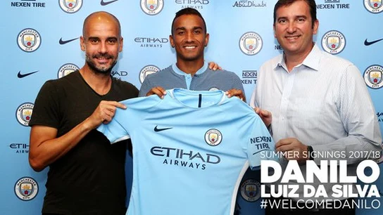 Danilo, con Guardiola Danilo, con Guardiola