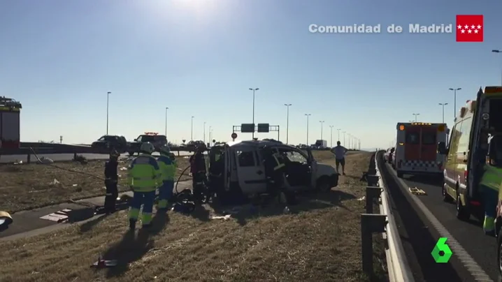 Una herida grave en un accidente de tráfico en Leganés, Madrid 