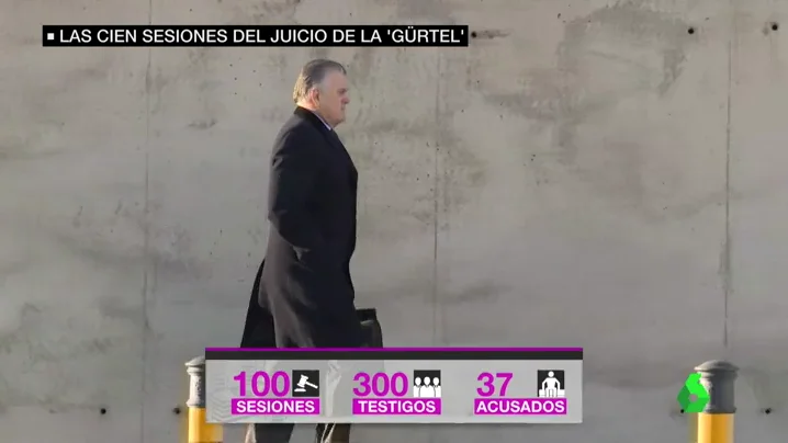 Luis Bárcenas antes de declarar en el juico de Gürtel