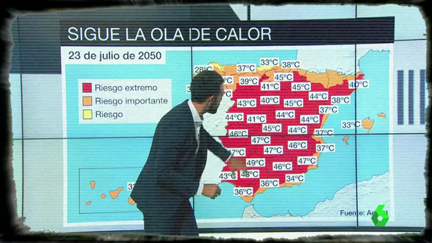 Un ejemplo de una previsión meteorológica del futuro ¿Calor o frío extremo? Noches de hasta 40 grados y olas de calor de más de 15 días serán las previsiones del 2050