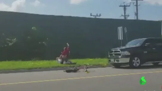 Un ciclista recibe una brutal paliza en Canadá Un ciclista recibe una brutal paliza en Canadá