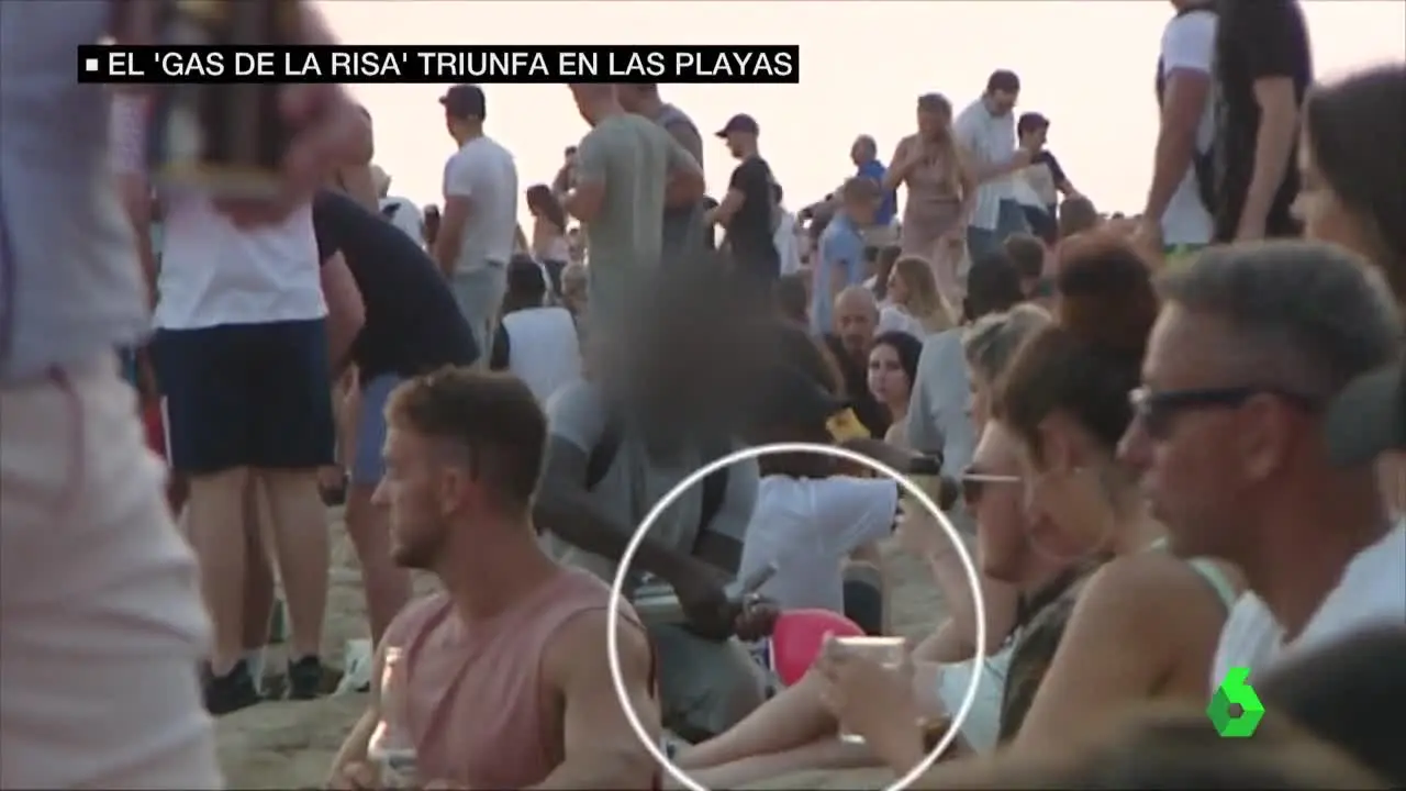 Consumo del gas de la risa en las playas