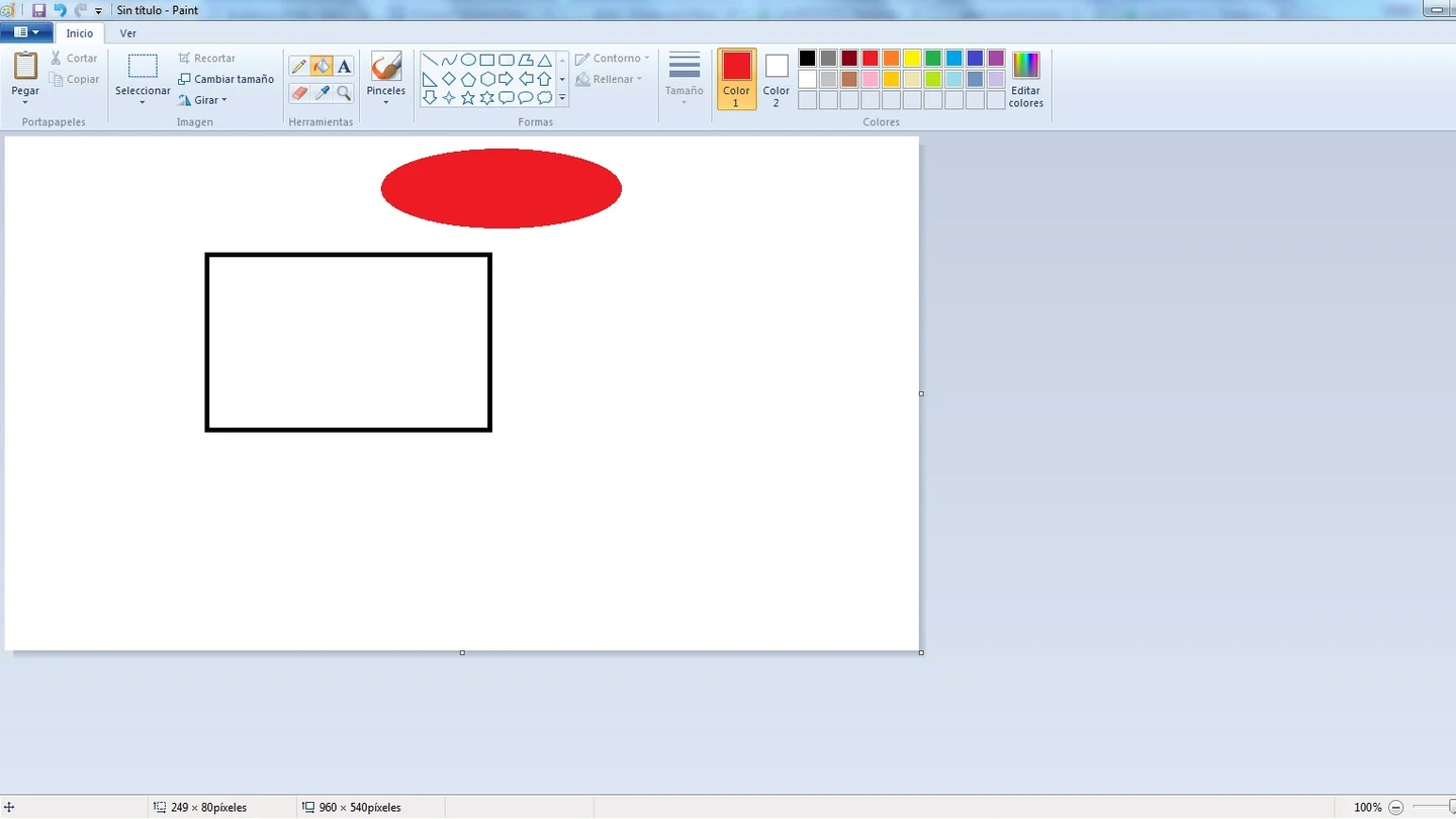 Una de las funciones de Paint Una de las funciones de Paint