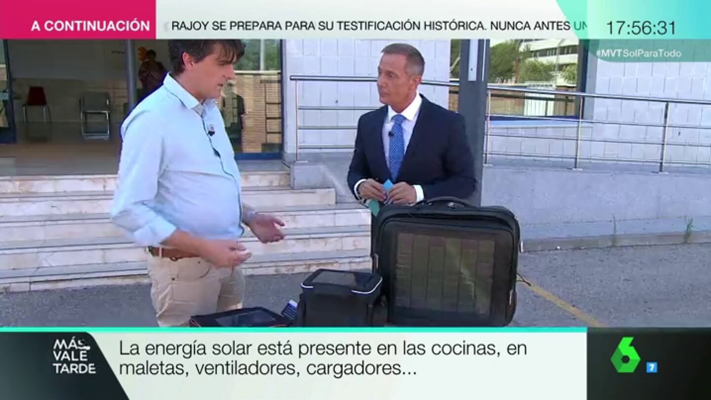 Maleta con panel solar para cargar dispositivos electr&oacute;nicos 