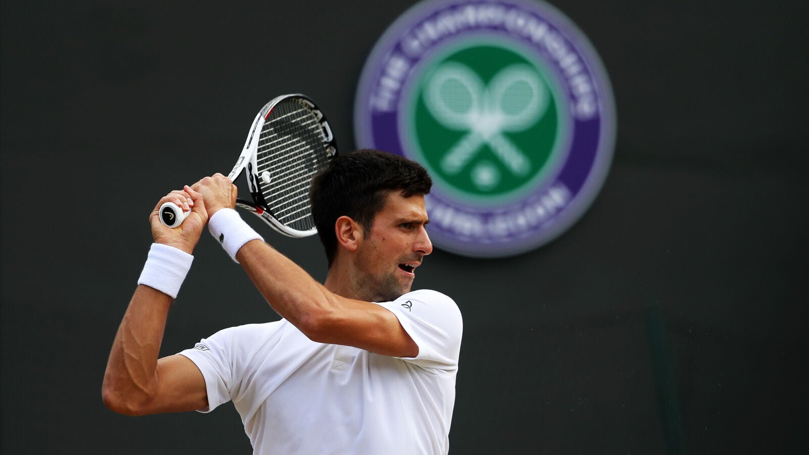 Novak Djokovic disputando un partido