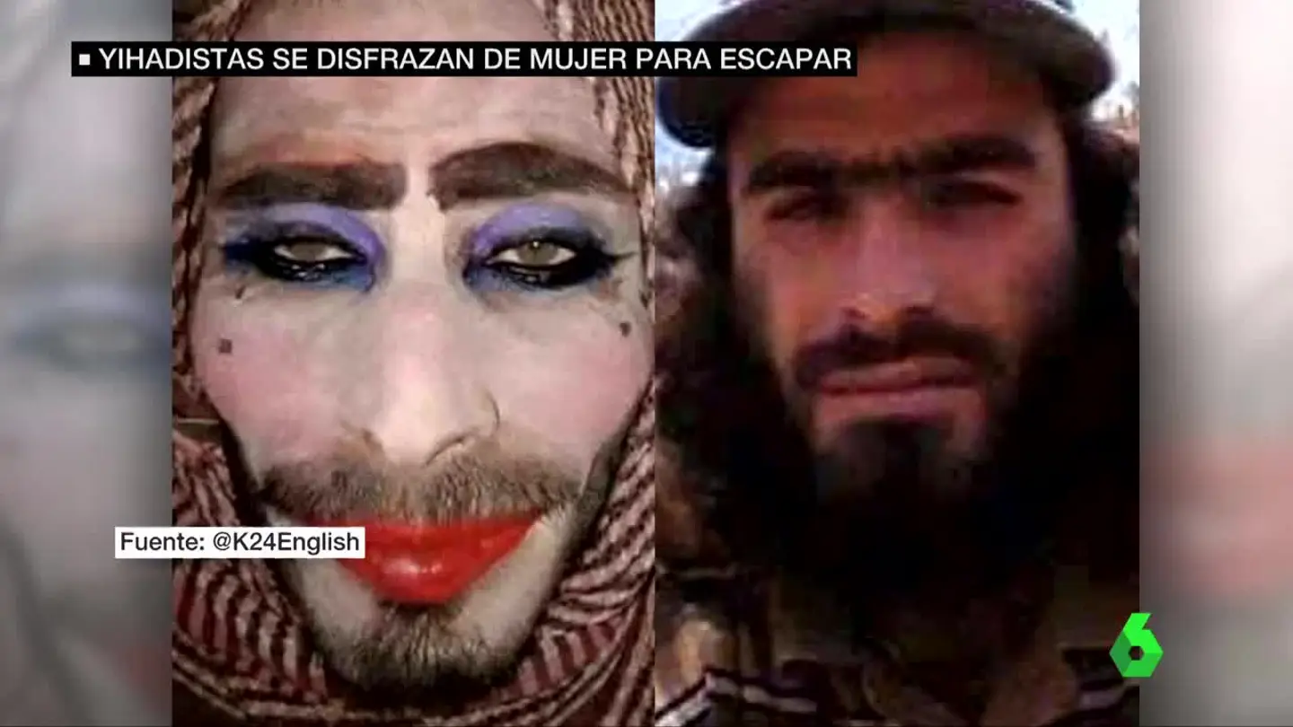 Terroristas yihadistas se maquillan para intentar huir de Mosul Terroristas yihadistas se maquillan para intentar huir de Mosul