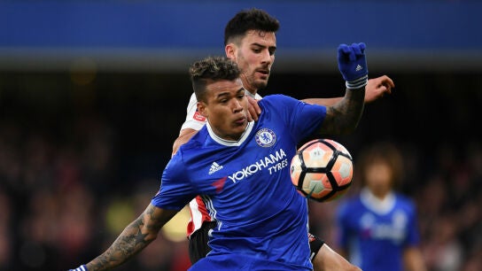 Kenedy, en un partido con el Chelsea