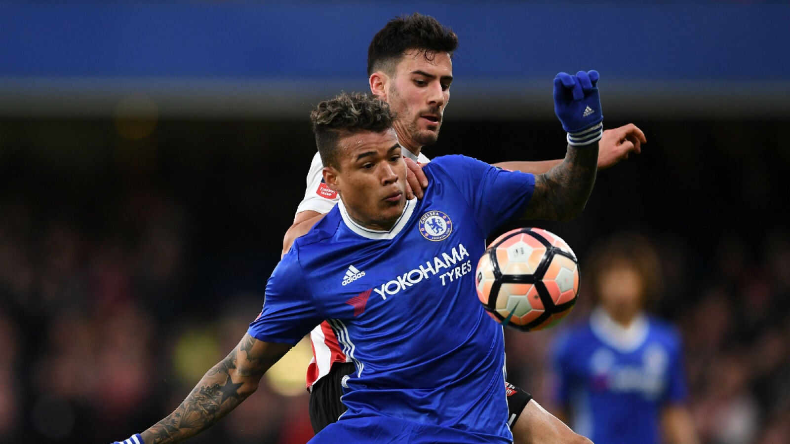 Kenedy, en un partido con el Chelsea