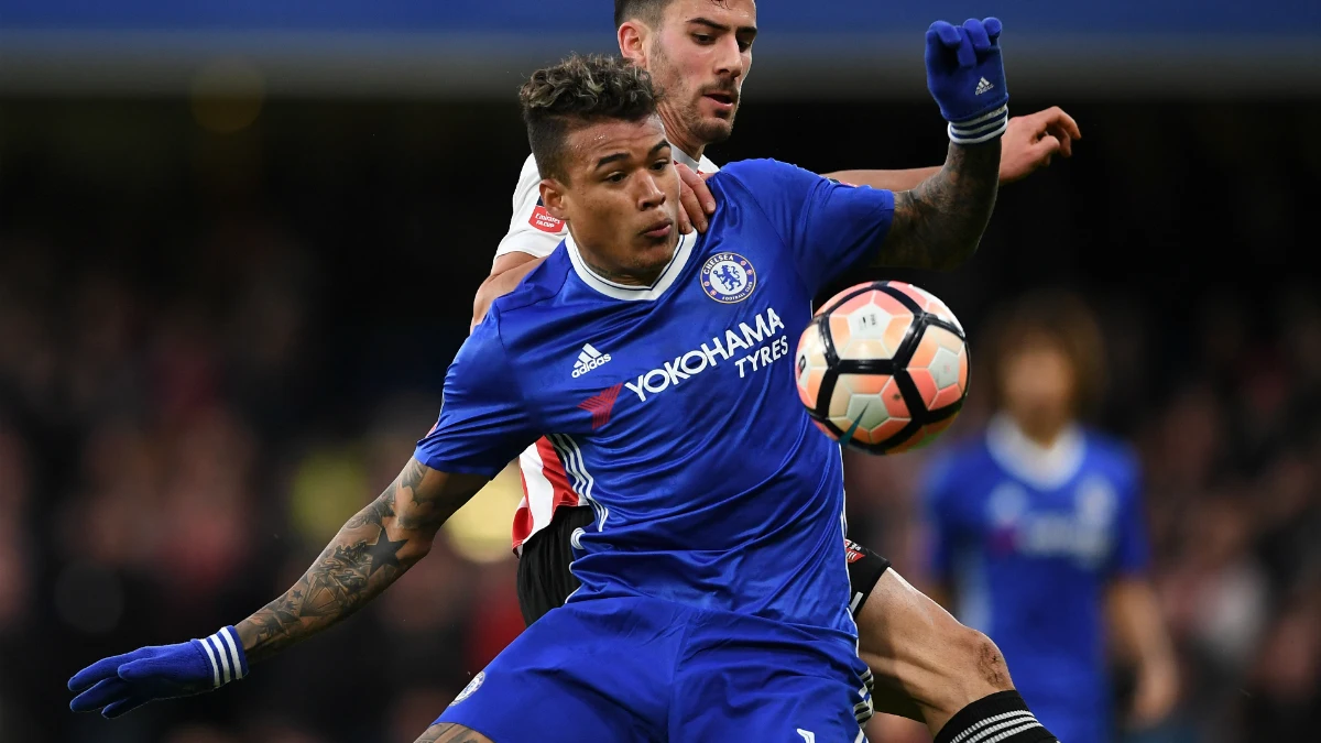 Kenedy, en un partido con el Chelsea