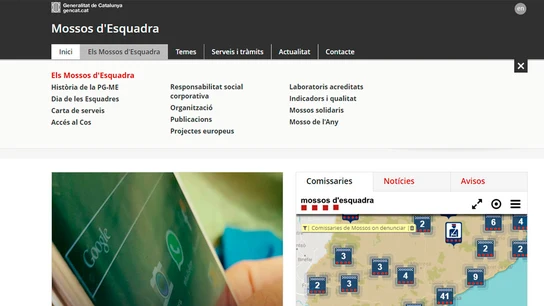 La web de los Mossos sólo se puede consultar en inglés y catalán La web de los Mossos sólo se puede consultar en inglés y catalán
