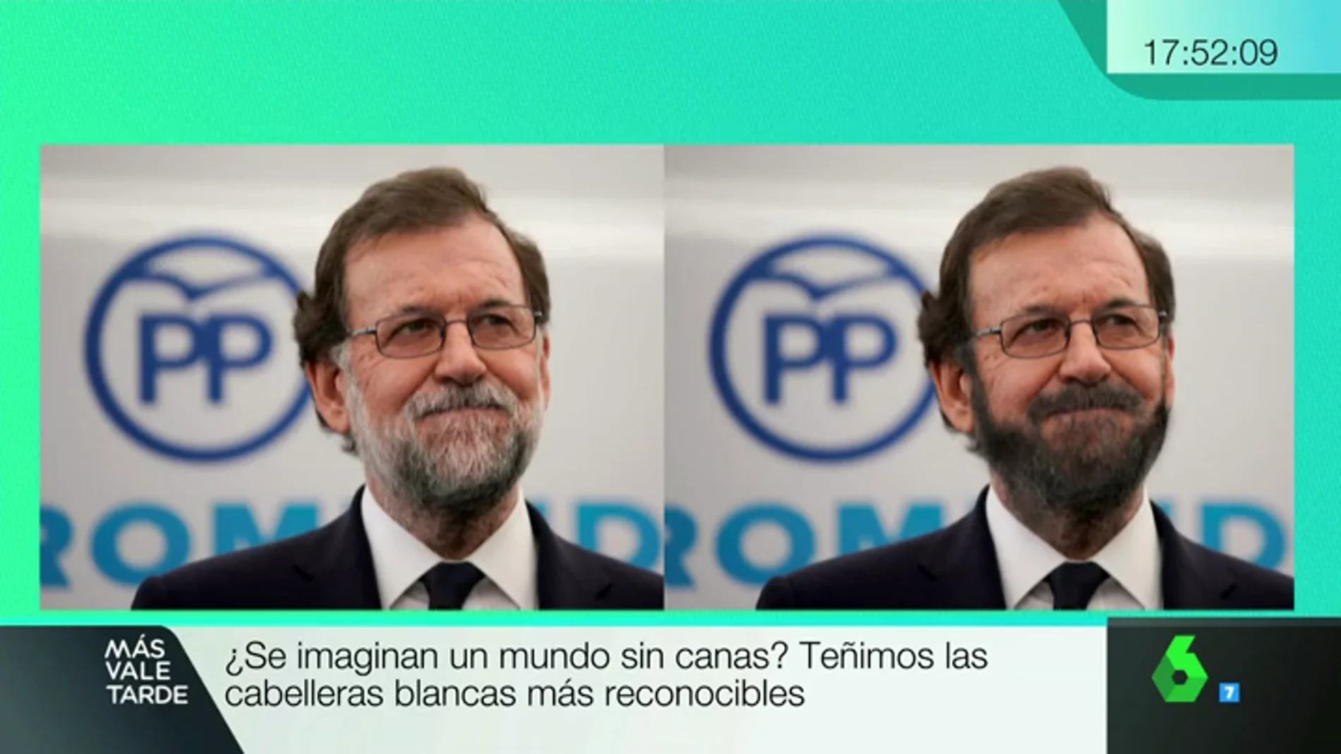 Mariano Rajoy con el pelo teñido