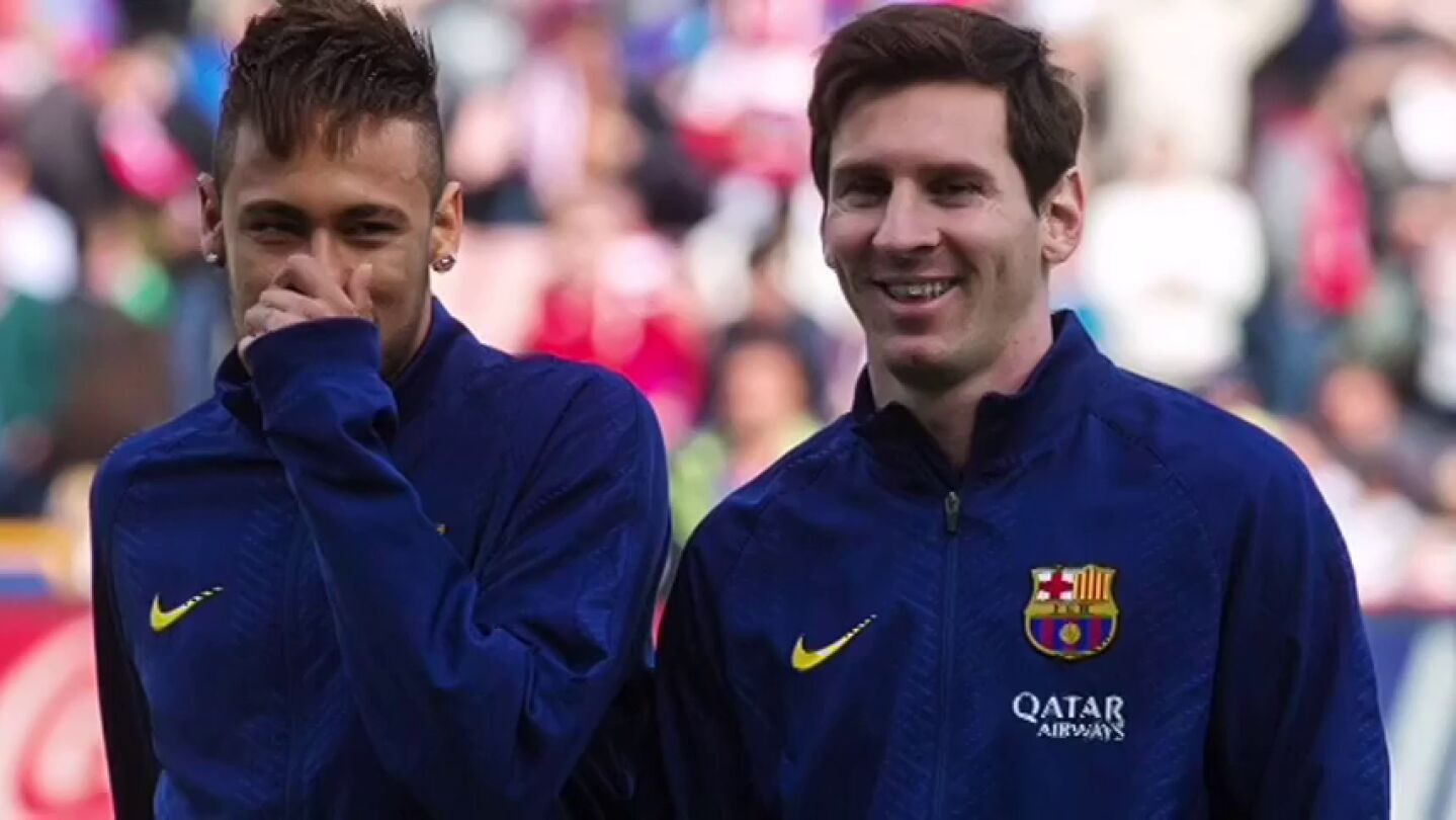 Neymar y Messi cuando coincidieron en el Bar&ccedil;a