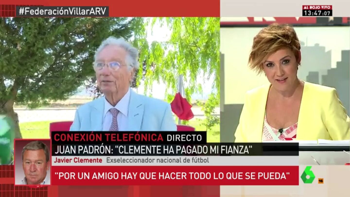Javier Clemente: "Aunque Padr&oacute;n fuera culpable le hubiera pagado la fianza porque en la c&aacute;rcel no se puede estar"