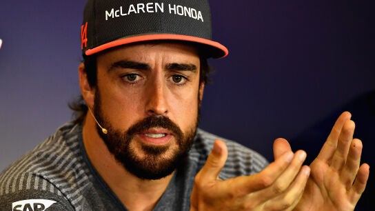 Fernando Alonso, durante una rueda de prensa