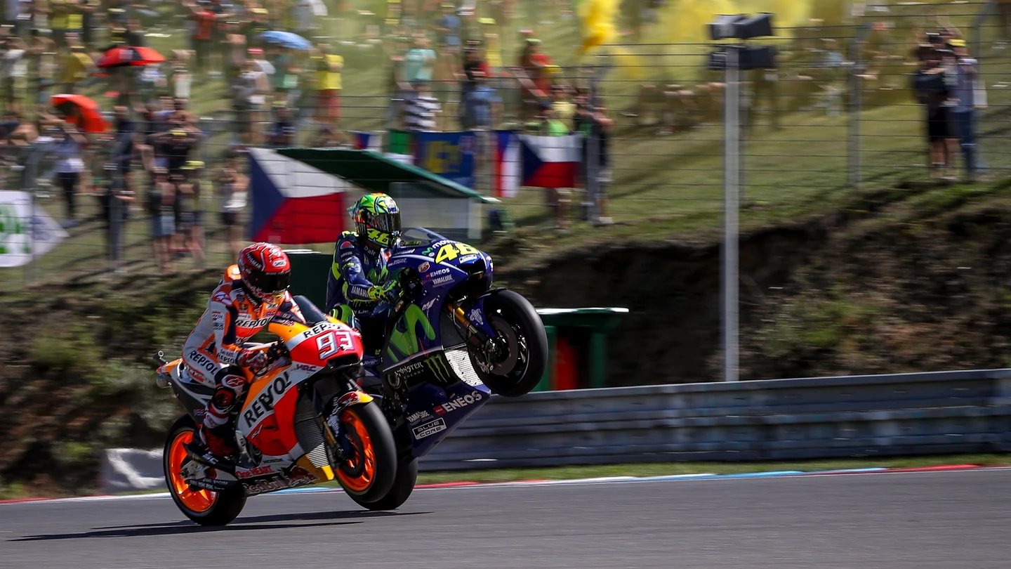 Marc Márquez y Valentino Rossi Marc Márquez y Valentino Rossi