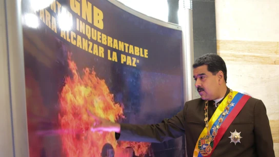 Nicolás Maduro durante la conmemoración de los 80 años de la creación de la Guardia Nacional Bolivariana Nicolás Maduro durante la conmemoración de los 80 años de la creación de la Guardia Nacional Bolivariana