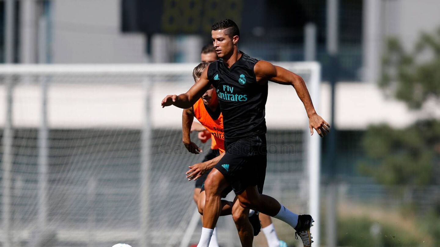 Cristiano durante un entrenamiento