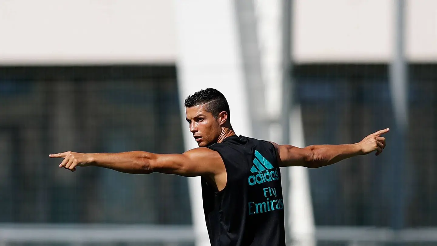 Cristiano Ronaldo, durante el entrenamiento Cristiano Ronaldo, durante el entrenamiento