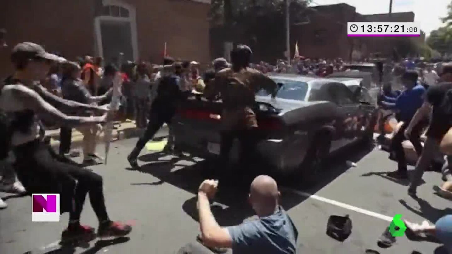 Momento del atropello en Charlottesville