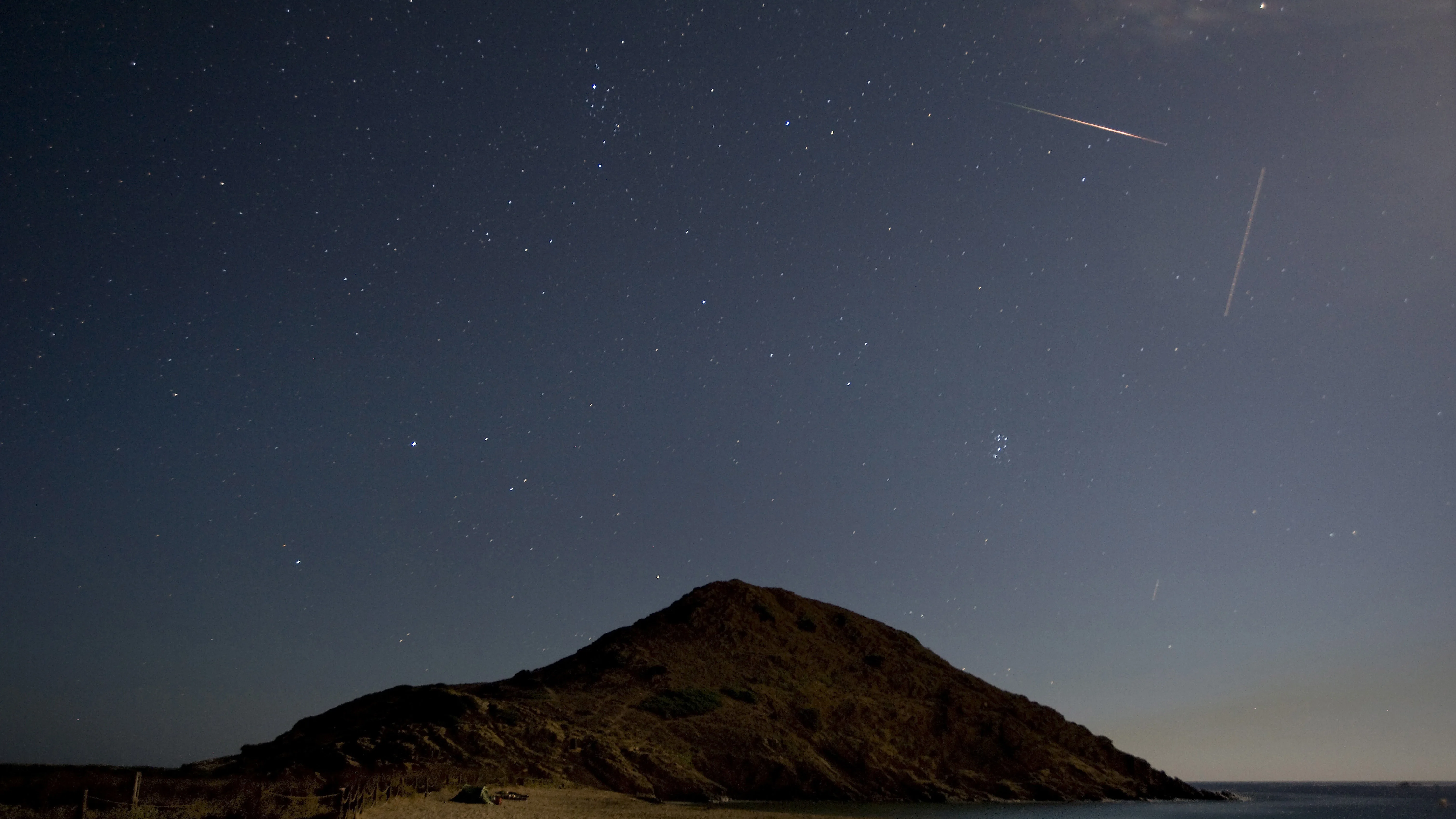 Perseidas, vistas desde Mahón, Menorca