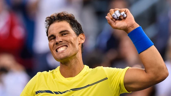 Rafa Nadal celebra una victoria Rafa Nadal celebra una victoria