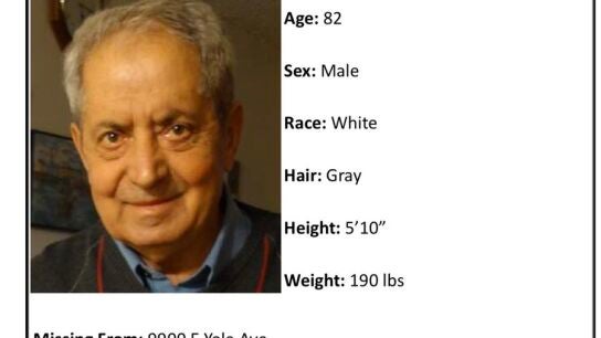 Imagen difundida del anciano desaparecido por el cuerpo de polic&iacute;a de Denver