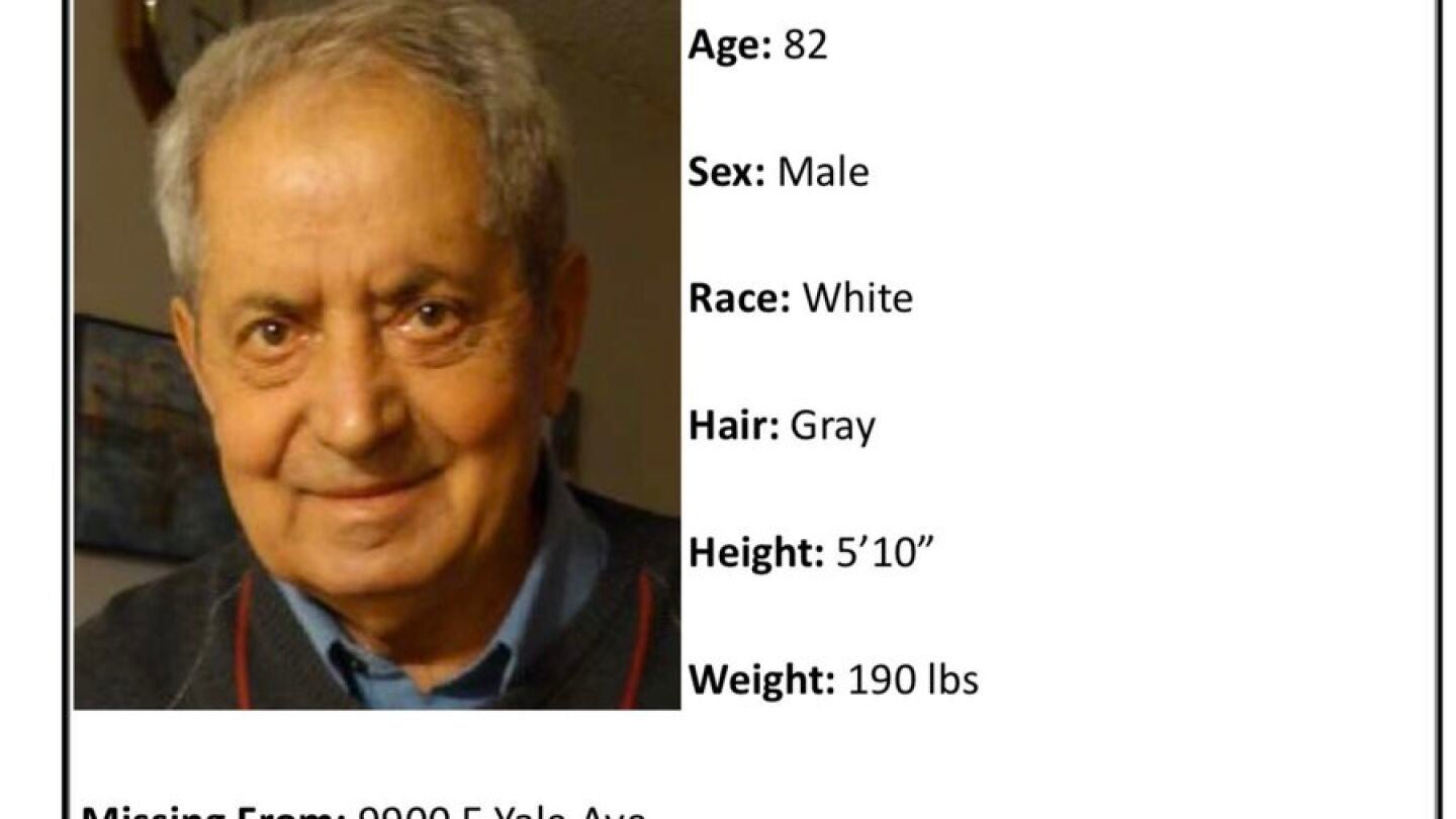Imagen difundida del anciano desaparecido por el cuerpo de polic&iacute;a de Denver