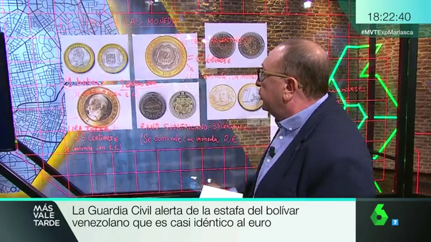 La Guardia Civil alerta de la estafa del Bolívar venezolano, casi idéntico al euro La Guardia Civil alerta de la estafa del Bolívar venezolano, casi idéntico al euro