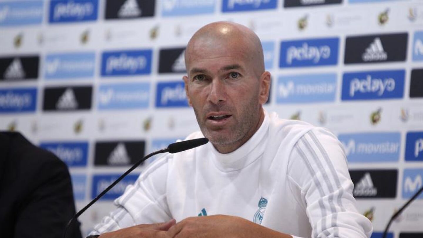 Zinedine Zidane en rueda de prensa