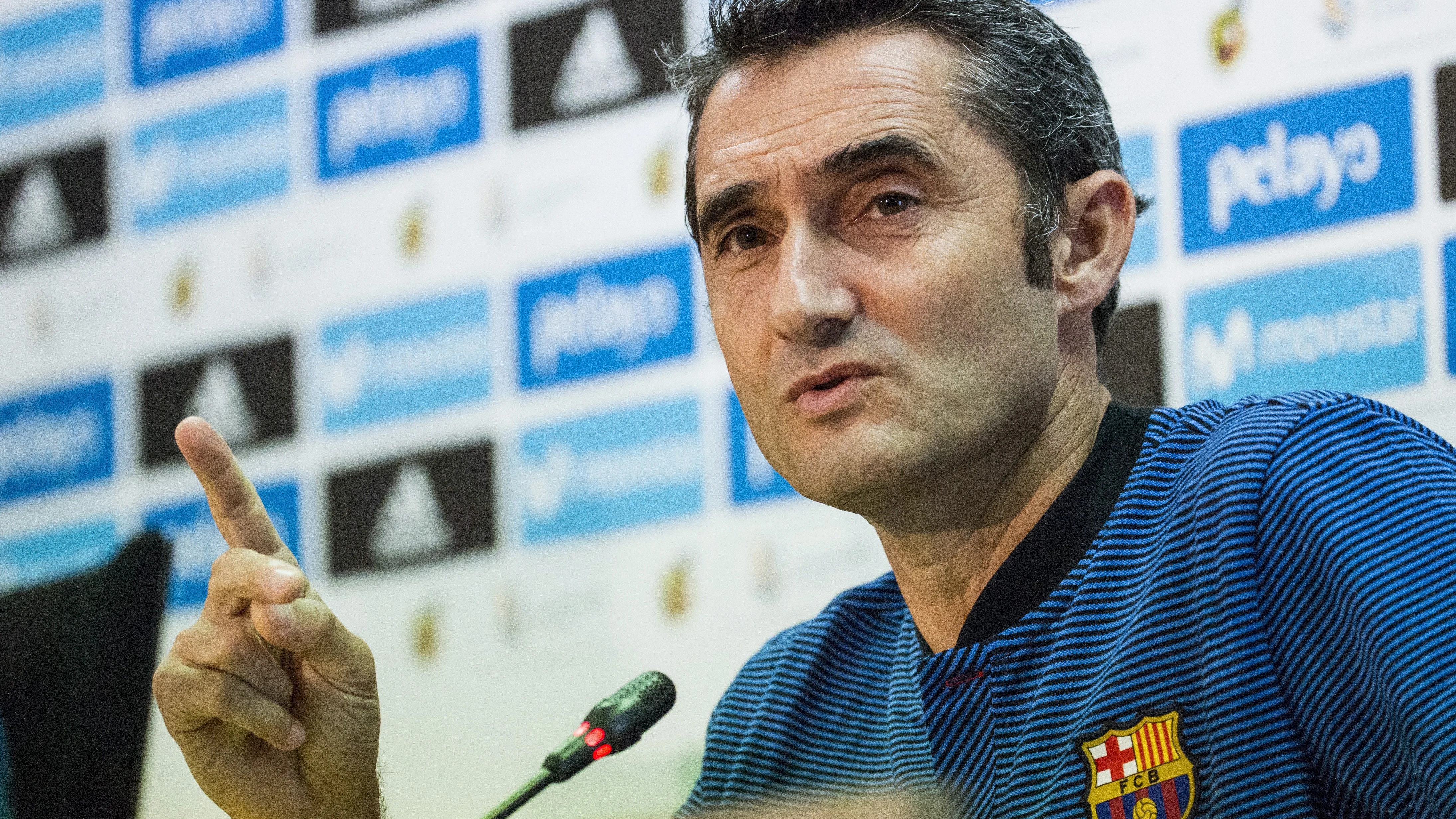 Ernesto Valverde, en rueda de prensa