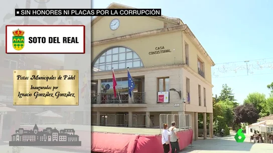 Placa retirada en Soto del Real Placa retirada en Soto del Real