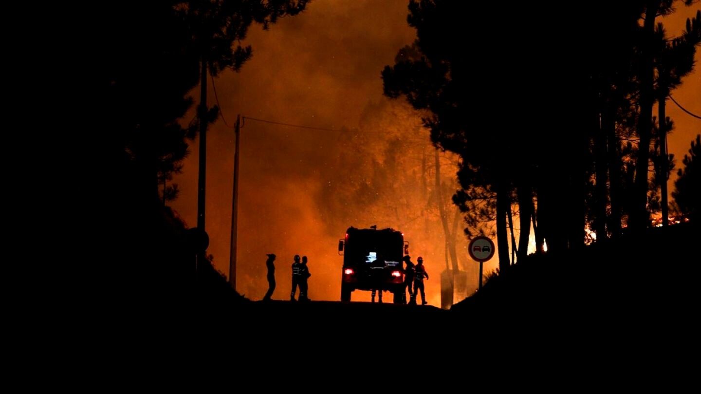 Incendio forestal en Vila de Rei, Portugal