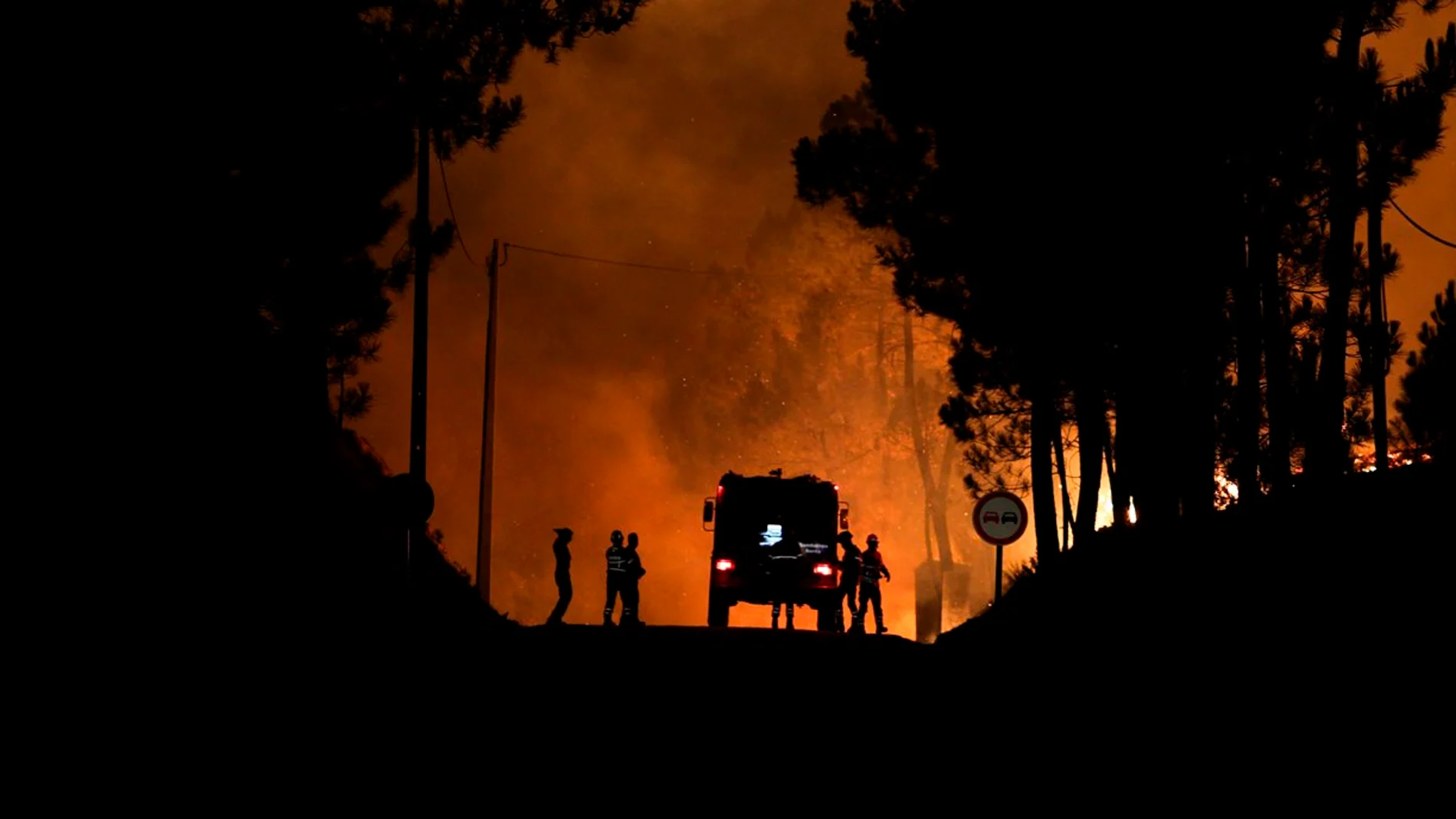 Incendio forestal en Vila de Rei, Portugal
