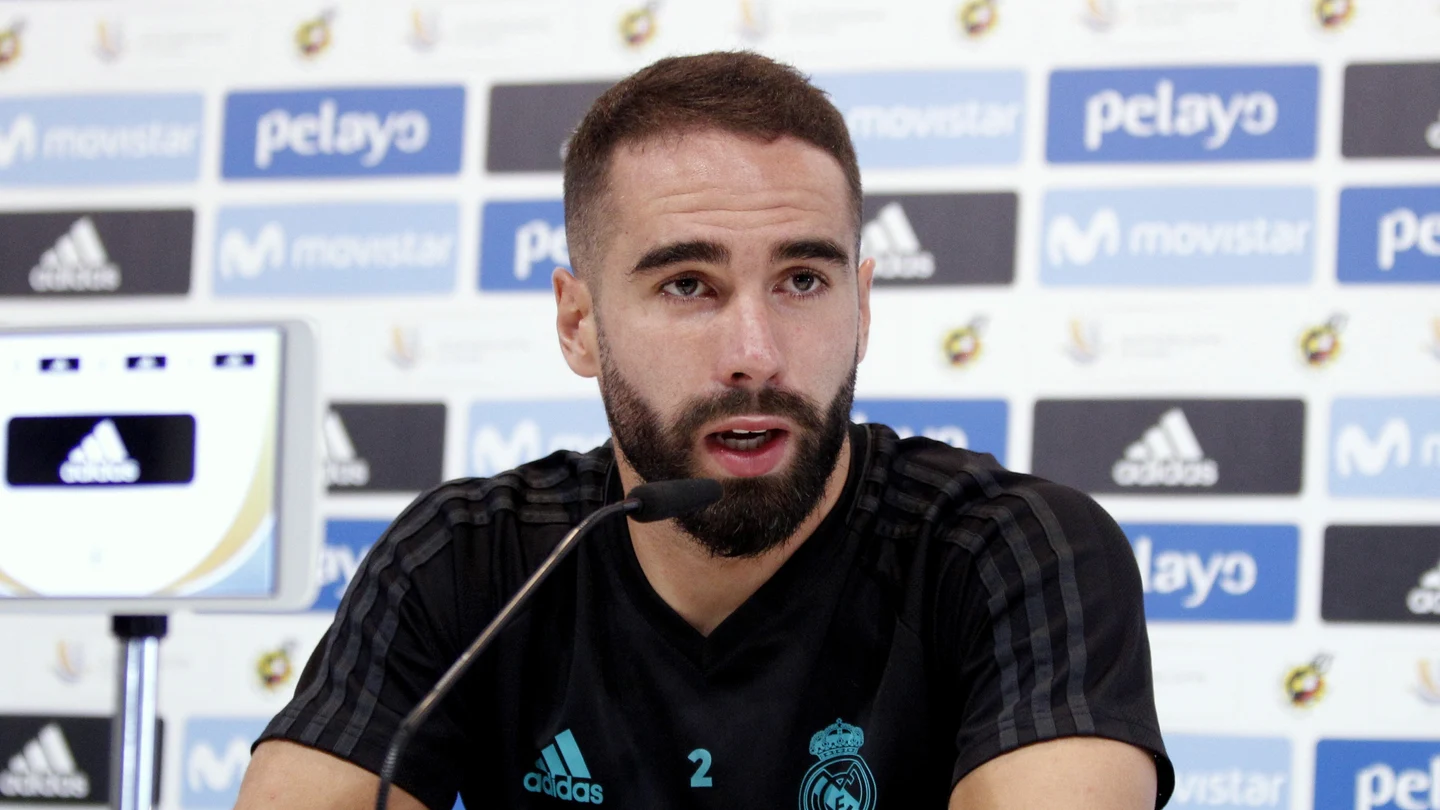 Carvajal, durante la rueda de prensa Carvajal, durante la rueda de prensa