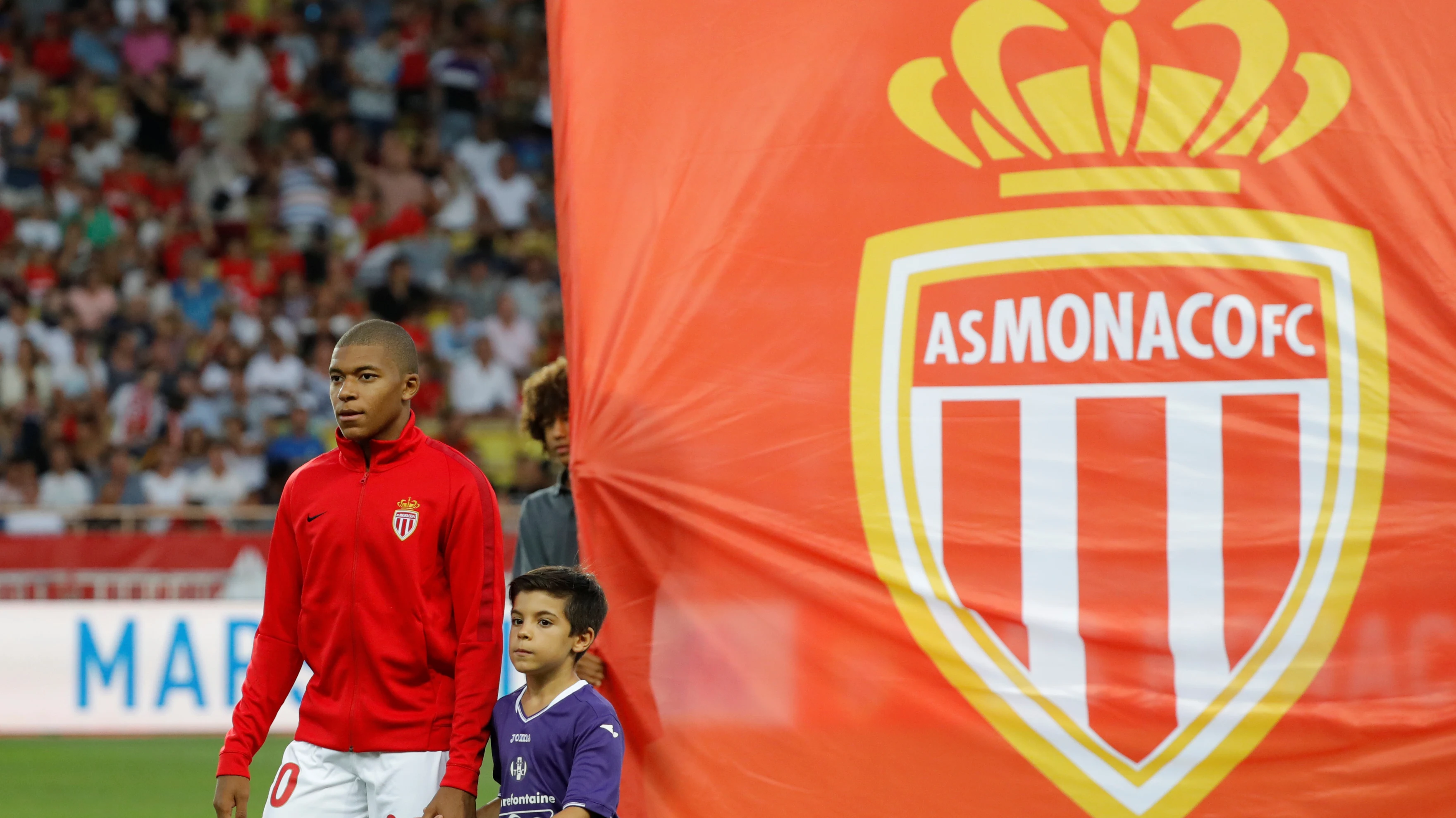 Mbappé, antes de jugar un partido con el Mónaco