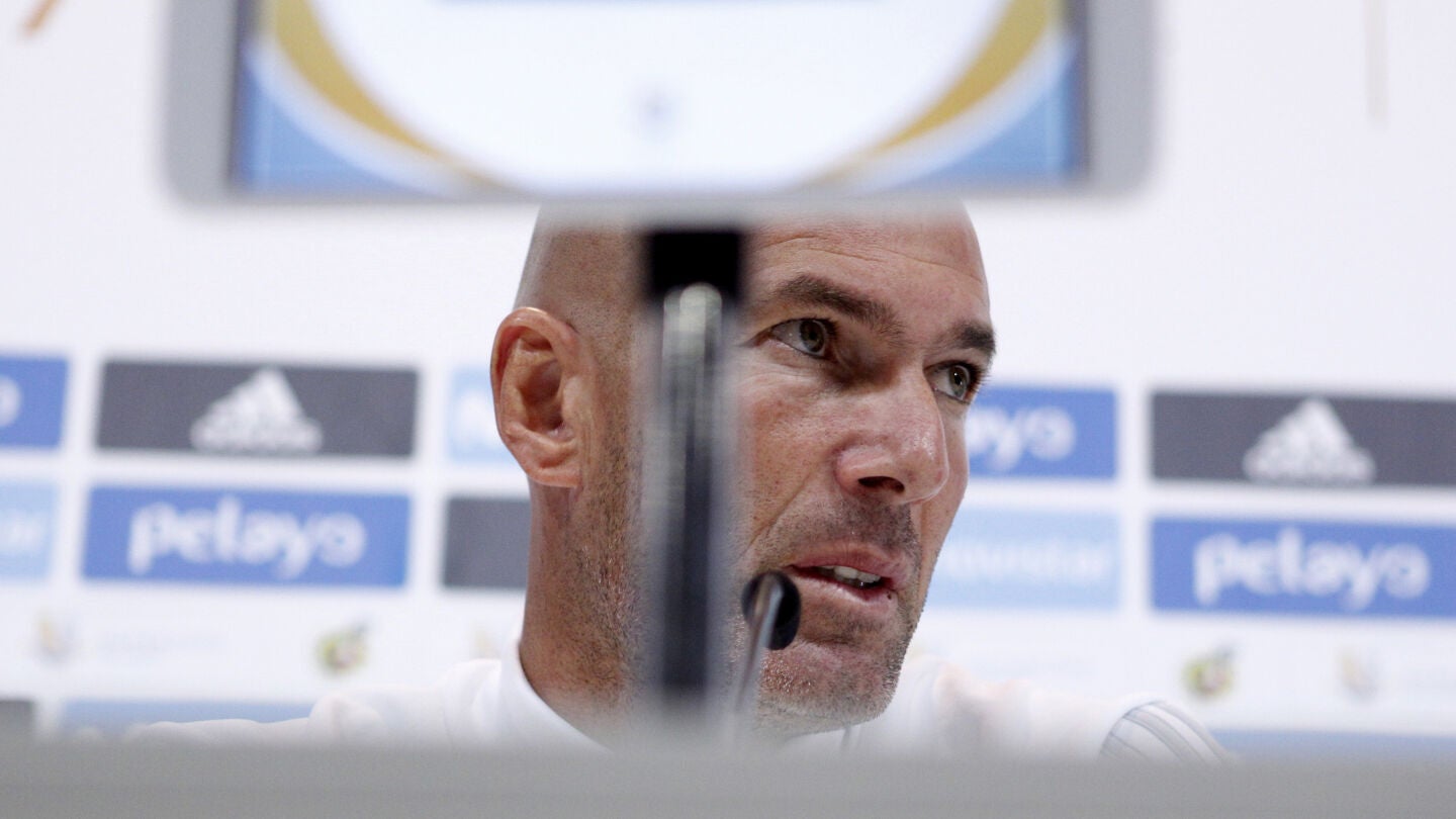 Zinedine Zidane, durante la rueda de prensa
