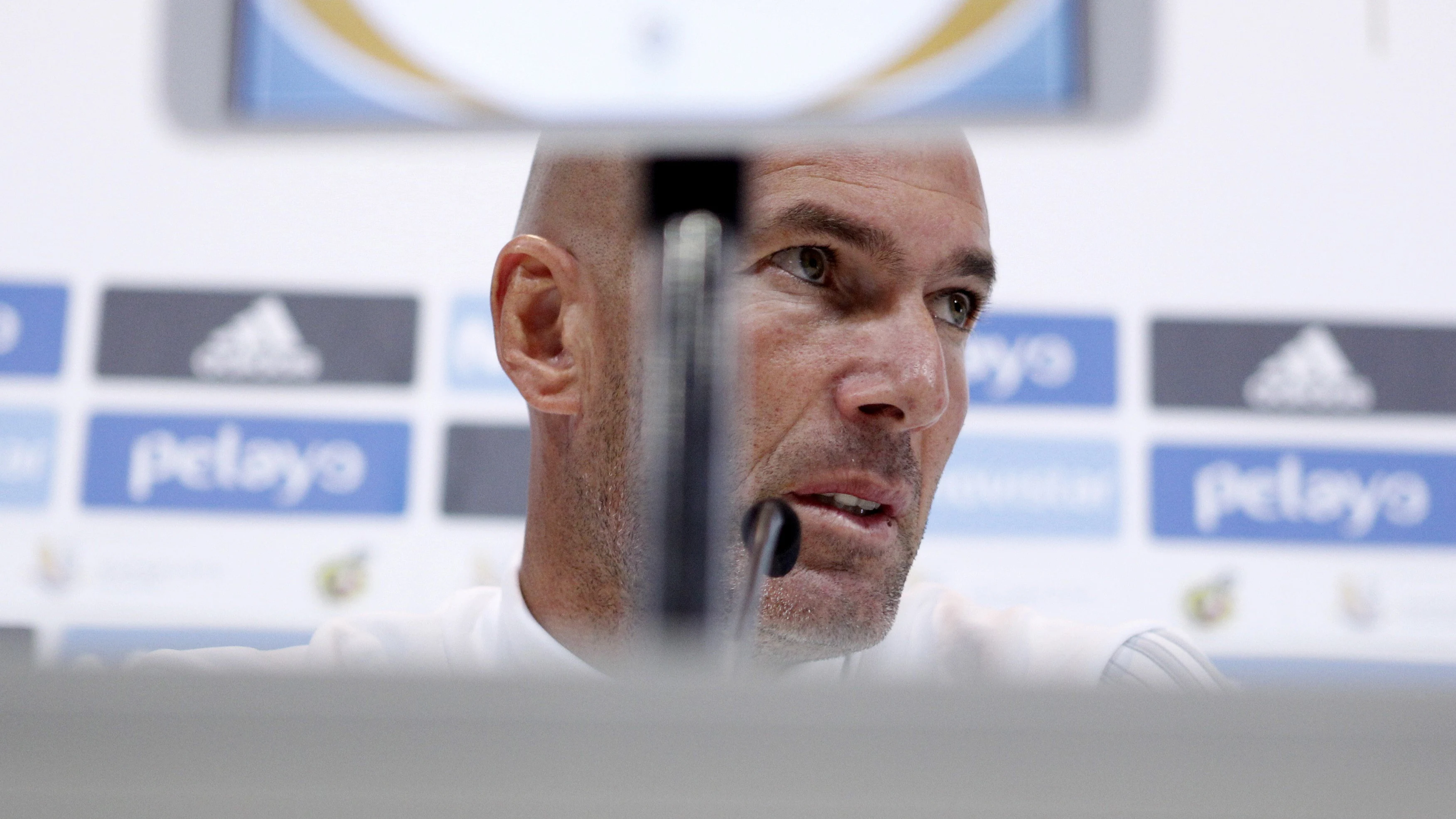 Zinedine Zidane, durante la rueda de prensa Zinedine Zidane, durante la rueda de prensa